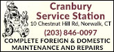 Cranbury Service Station Sponsorship Banner